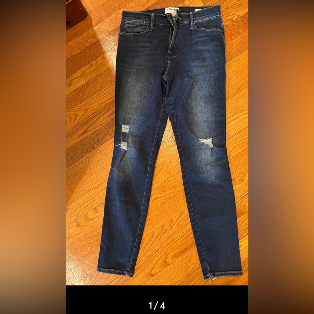 Frame Denim  Dark Blue Skinny Jeans